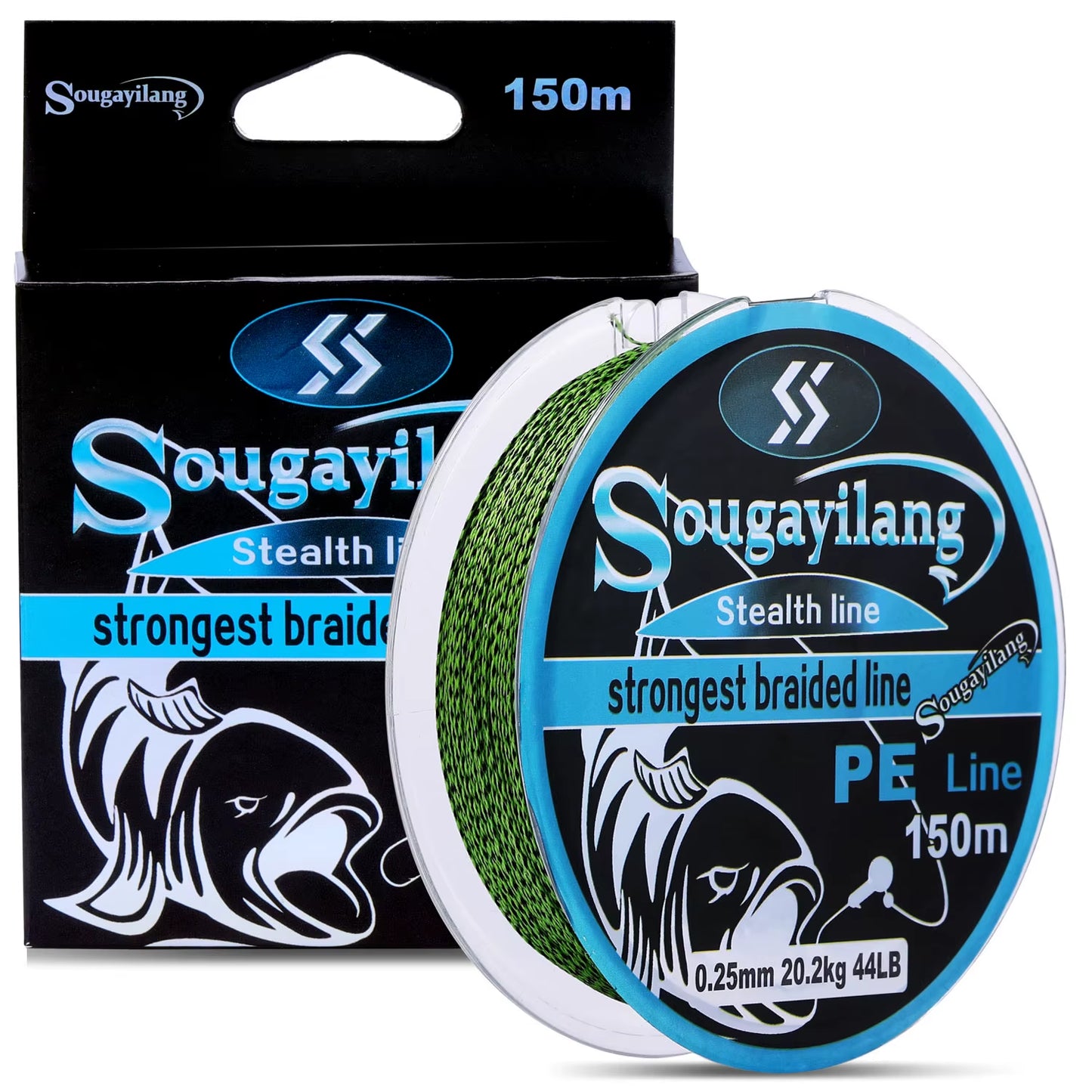150M 350M PE Braid Fishing Line 4 Strands Speckled Multifilament Fishing Line Super Strong PE Invisible Fishing Line
