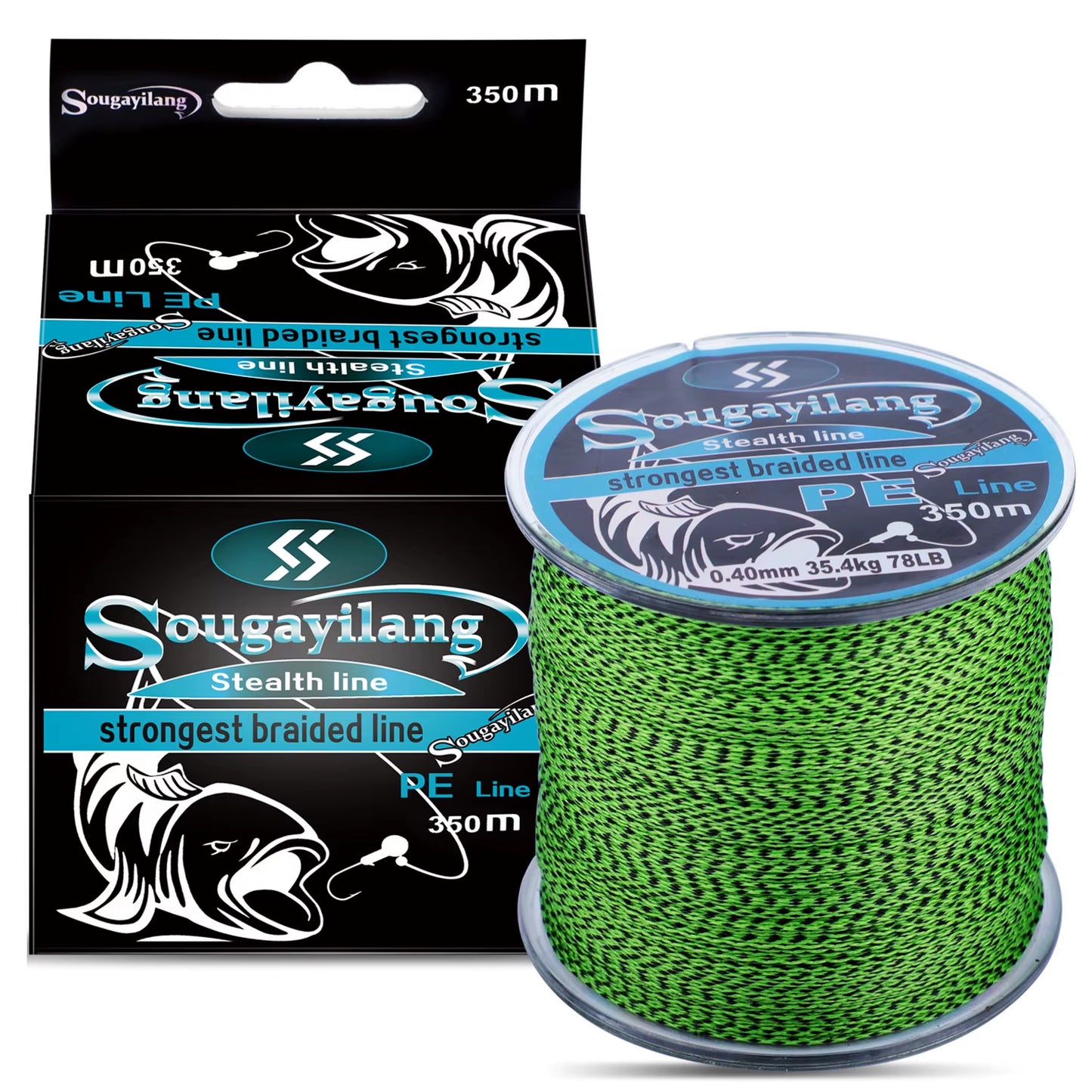 150M 350M PE Braid Fishing Line 4 Strands Speckled Multifilament Fishing Line Super Strong PE Invisible Fishing Line