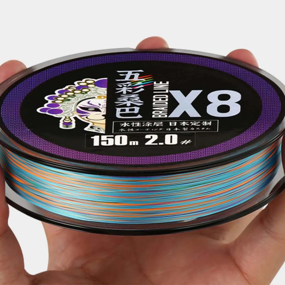 PE Fishing Line X8 Strand Braided Fishing Line 150M 300M 1000M Super Tension Strong Resistance Smooth Multifilament Fishing Line
