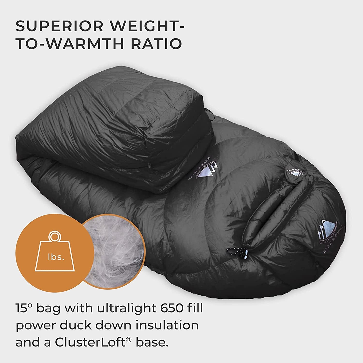 Quandary 15°F Cold Weather Mummy Hiking & Backpacking Sleeping Bag - Duck down 650 FP 3 Season Sleeping Bags for Adults - Ultralight with Compression Stuff Sack