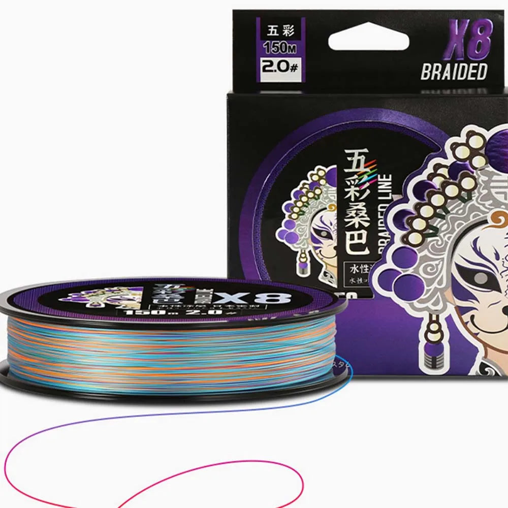 PE Fishing Line X8 Strand Braided Fishing Line 150M 300M 1000M Super Tension Strong Resistance Smooth Multifilament Fishing Line
