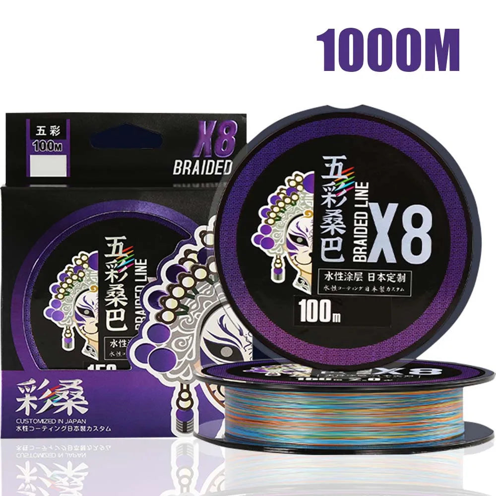 PE Fishing Line X8 Strand Braided Fishing Line 150M 300M 1000M Super Tension Strong Resistance Smooth Multifilament Fishing Line