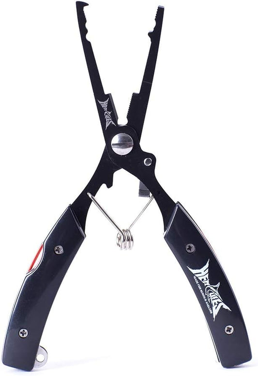 Aluminum Fishing Pliers, Fishing Line Cutter, Saltwater Resistant Fishing Gear, Split Ring, Hook Remover with Lanyard and Sheath, Ice Fishing Tools